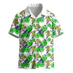 Canberra Raiders Kid Hawaiian Shirt Tropical Hibiscus Floral Seamless Rugby Mascot