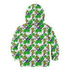 Canberra Raiders Kid Hoodie Tropical Hibiscus Floral Seamless Rugby Mascot
