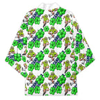 Canberra Raiders Kimono Tropical Hibiscus Floral Seamless Rugby Mascot