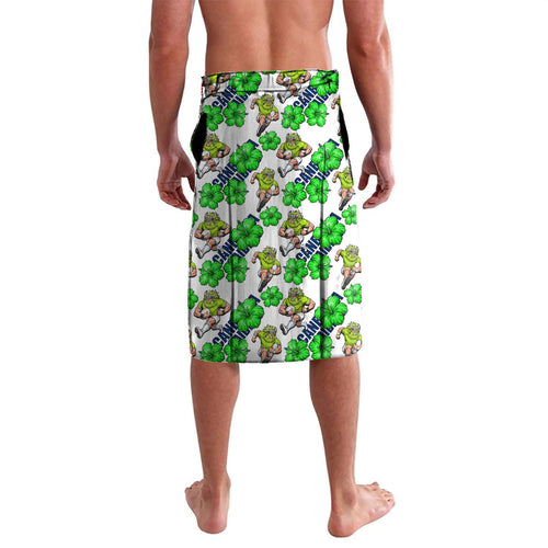 Canberra Raiders Lavalava Tropical Hibiscus Floral Seamless Rugby Mascot