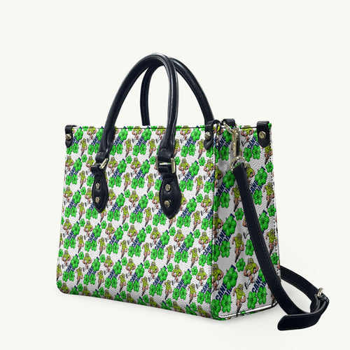 Canberra Raiders Leather Bag Tropical Hibiscus Floral Seamless Rugby Mascot