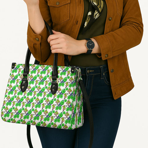 Canberra Raiders Leather Bag Tropical Hibiscus Floral Seamless Rugby Mascot