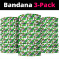 Canberra Raiders Neck Gaiter Tropical Hibiscus Floral Seamless Rugby Mascot