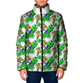 Canberra Raiders Padded Jacket Tropical Hibiscus Floral Seamless Rugby Mascot