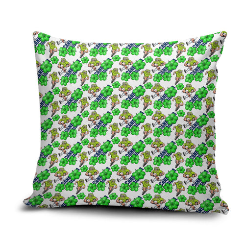 Canberra Raiders Pillow Cover Tropical Hibiscus Floral Seamless Rugby Mascot