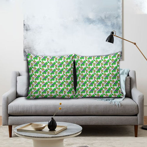 Canberra Raiders Pillow Cover Tropical Hibiscus Floral Seamless Rugby Mascot