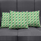 Canberra Raiders Pillow Cover Tropical Hibiscus Floral Seamless Rugby Mascot