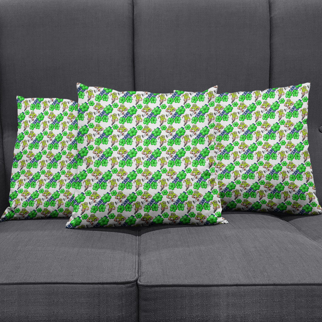 Canberra Raiders Pillow Cover Tropical Hibiscus Floral Seamless Rugby Mascot