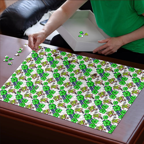 Canberra Raiders Puzzle Tropical Hibiscus Floral Seamless Rugby Mascot