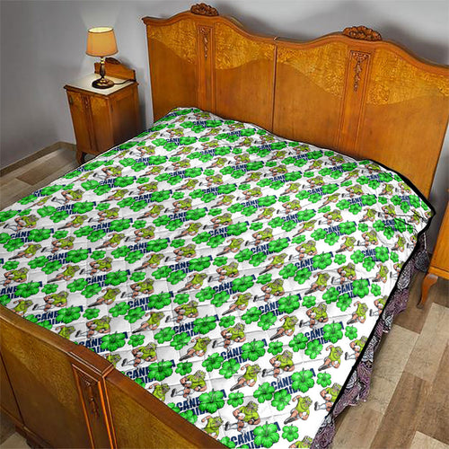 Canberra Raiders Quilt Tropical Hibiscus Floral Seamless Rugby Mascot