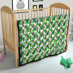 Canberra Raiders Quilt Tropical Hibiscus Floral Seamless Rugby Mascot