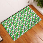 Canberra Raiders Rubber Doormat Tropical Hibiscus Floral Seamless Rugby Mascot