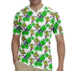Canberra Raiders Rugby Jersey Tropical Hibiscus Floral Seamless Rugby Mascot