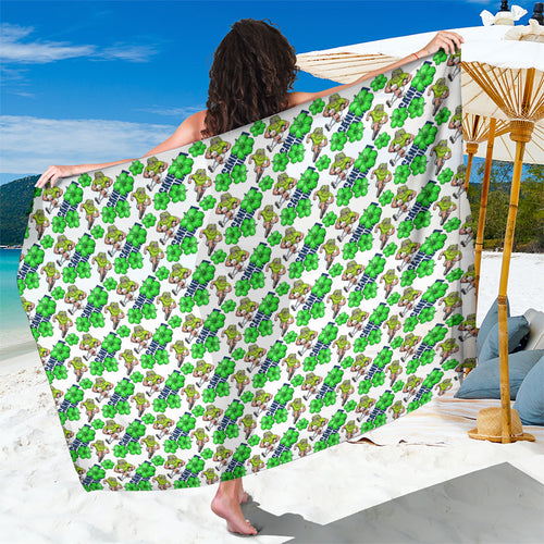 Canberra Raiders Sarong Tropical Hibiscus Floral Seamless Rugby Mascot