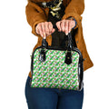 Canberra Raiders Shoulder Handbag Tropical Hibiscus Floral Seamless Rugby Mascot