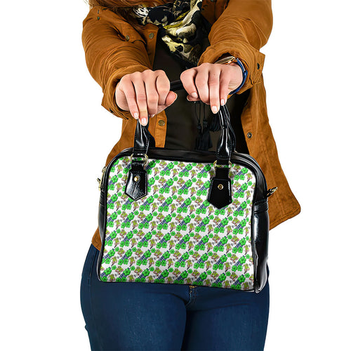 Canberra Raiders Shoulder Handbag Tropical Hibiscus Floral Seamless Rugby Mascot