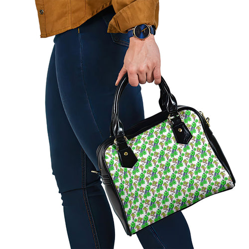 Canberra Raiders Shoulder Handbag Tropical Hibiscus Floral Seamless Rugby Mascot