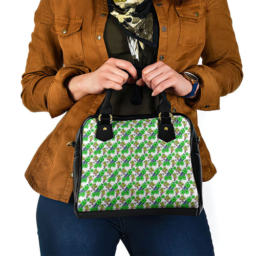 Canberra Raiders Shoulder Handbag Tropical Hibiscus Floral Seamless Rugby Mascot