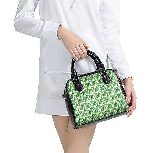 Canberra Raiders Shoulder Handbag Tropical Hibiscus Floral Seamless Rugby Mascot