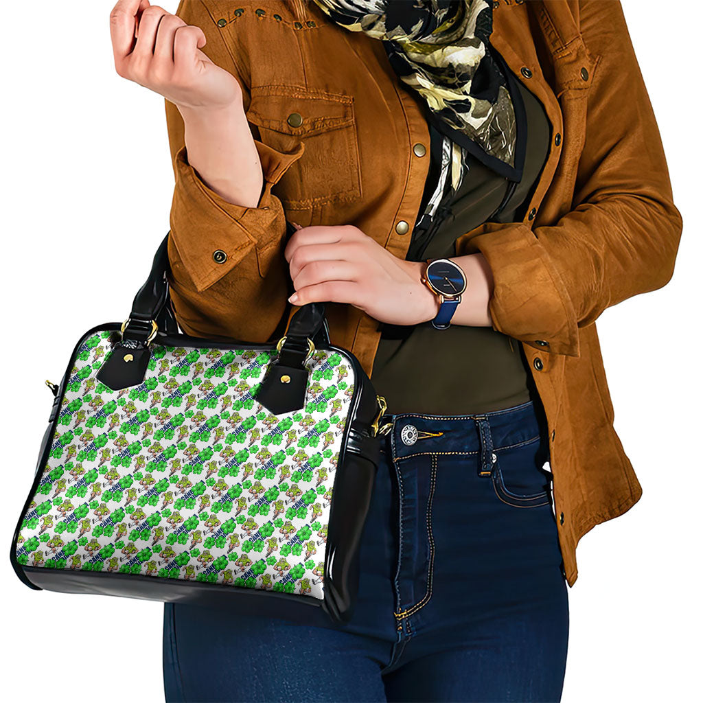 Canberra Raiders Shoulder Handbag Tropical Hibiscus Floral Seamless Rugby Mascot