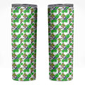 Canberra Raiders Skinny Tumbler Tropical Hibiscus Floral Seamless Rugby Mascot