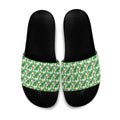 Canberra Raiders Slide Sandals Tropical Hibiscus Floral Seamless Rugby Mascot