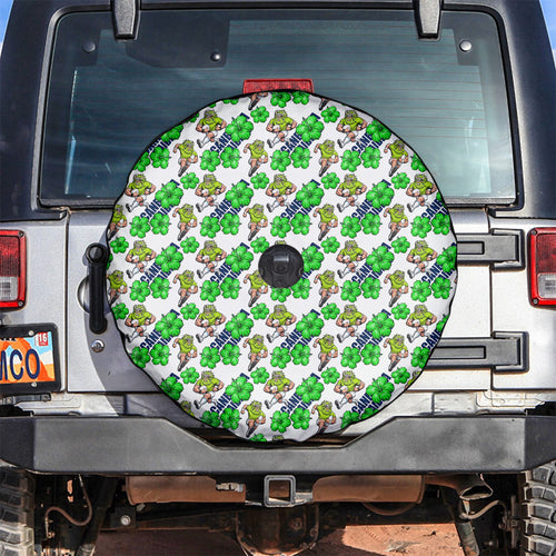 Canberra Raiders Spare Tire Cover Tropical Hibiscus Floral Seamless Rugby Mascot