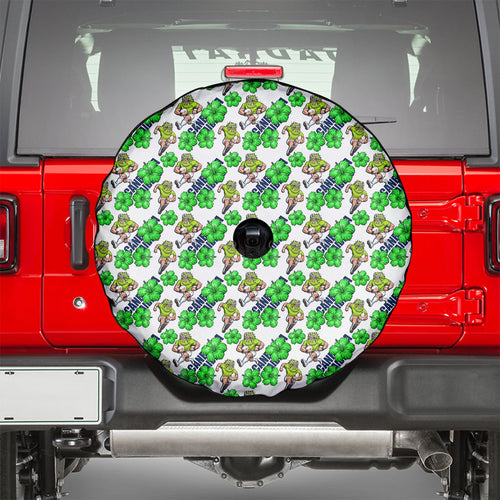 Canberra Raiders Spare Tire Cover Tropical Hibiscus Floral Seamless Rugby Mascot