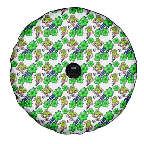 Canberra Raiders Spare Tire Cover Tropical Hibiscus Floral Seamless Rugby Mascot