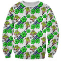 Canberra Raiders Sweatshirt Tropical Hibiscus Floral Seamless Rugby Mascot