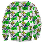 Canberra Raiders Sweatshirt Tropical Hibiscus Floral Seamless Rugby Mascot