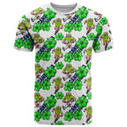 Canberra Raiders T Shirt Tropical Hibiscus Floral Seamless Rugby Mascot