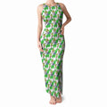 Canberra Raiders Tank Maxi Dress Tropical Hibiscus Floral Seamless Rugby Mascot
