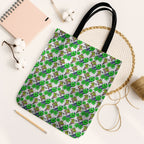 Canberra Raiders Tote Bag Tropical Hibiscus Floral Seamless Rugby Mascot
