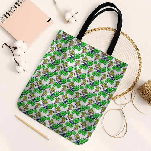 Canberra Raiders Tote Bag Tropical Hibiscus Floral Seamless Rugby Mascot