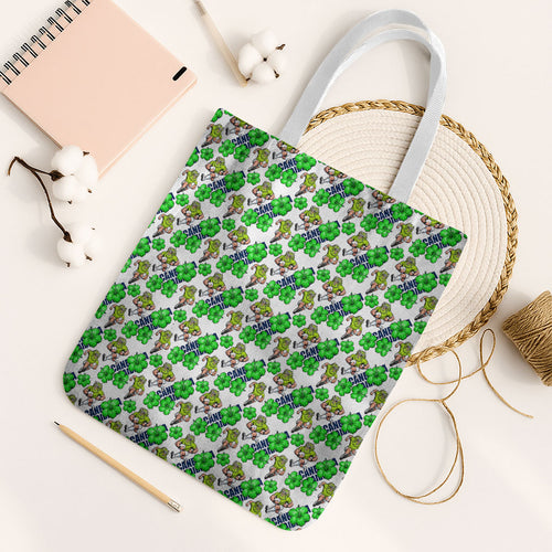 Canberra Raiders Tote Bag Tropical Hibiscus Floral Seamless Rugby Mascot