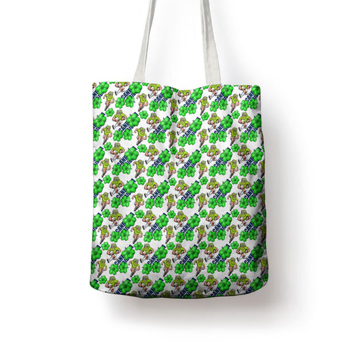 Canberra Raiders Tote Bag Tropical Hibiscus Floral Seamless Rugby Mascot