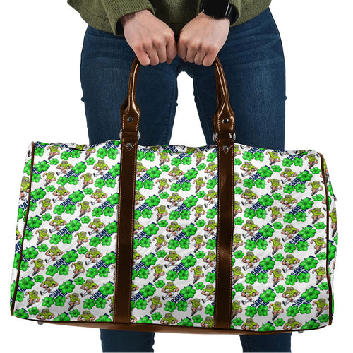 Canberra Raiders Travel Bag Tropical Hibiscus Floral Seamless Rugby Mascot