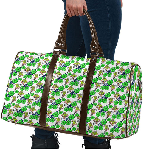 Canberra Raiders Travel Bag Tropical Hibiscus Floral Seamless Rugby Mascot