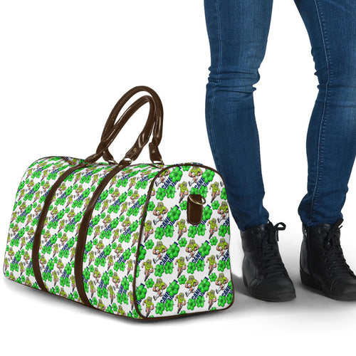 Canberra Raiders Travel Bag Tropical Hibiscus Floral Seamless Rugby Mascot