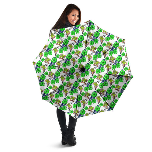 Canberra Raiders Umbrella Tropical Hibiscus Floral Seamless Rugby Mascot