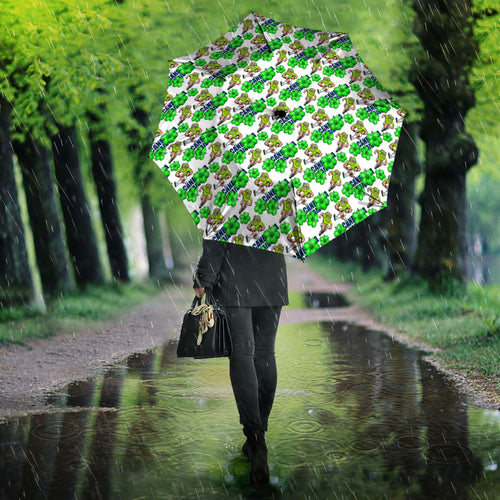 Canberra Raiders Umbrella Tropical Hibiscus Floral Seamless Rugby Mascot