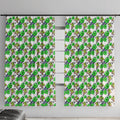 Canberra Raiders Window Curtain Tropical Hibiscus Floral Seamless Rugby Mascot