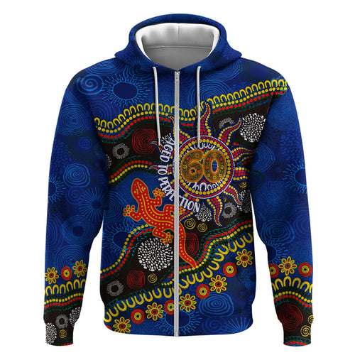 Personalized 60th Birthday Aboriginal Art Hoodie Indigenous Dot Painting Vintage Sun Lizard