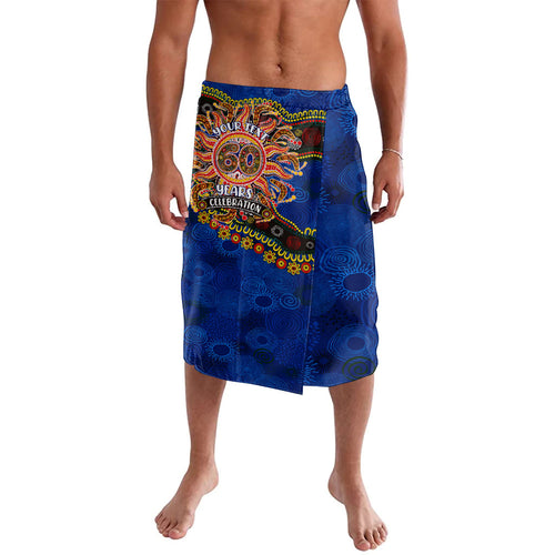 Personalized 60th Birthday Aboriginal Art Lavalava Indigenous Dot Painting Vintage Sun Lizard