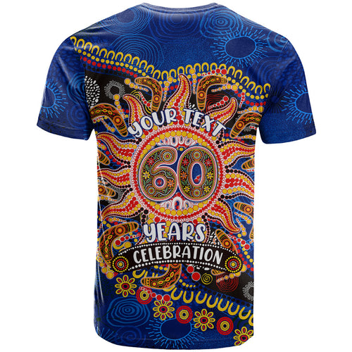 Personalized 60th Birthday Aboriginal Art T Shirt Indigenous Dot Painting Vintage Sun Lizard