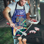Personalized 60th Birthday Aboriginal Art Apron Indigenous Sea Turtle Dot Painting Cultural Dancing