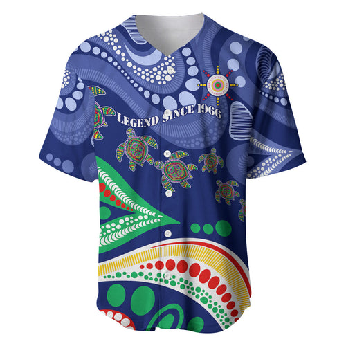 Personalized 60th Birthday Aboriginal Art Baseball Jersey Indigenous Sea Turtle Dot Painting Cultural Dancing