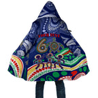 Personalized 60th Birthday Aboriginal Art Cloak Indigenous Sea Turtle Dot Painting Cultural Dancing