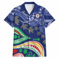 Personalized 60th Birthday Aboriginal Art Hawaiian Shirt Indigenous Sea Turtle Dot Painting Cultural Dancing
